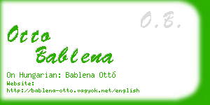otto bablena business card